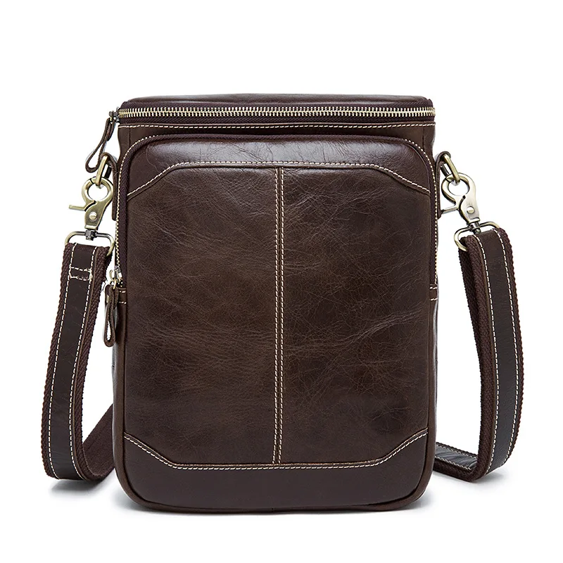 Buy Genuine Leather Business shoulder Bag Male Fashion