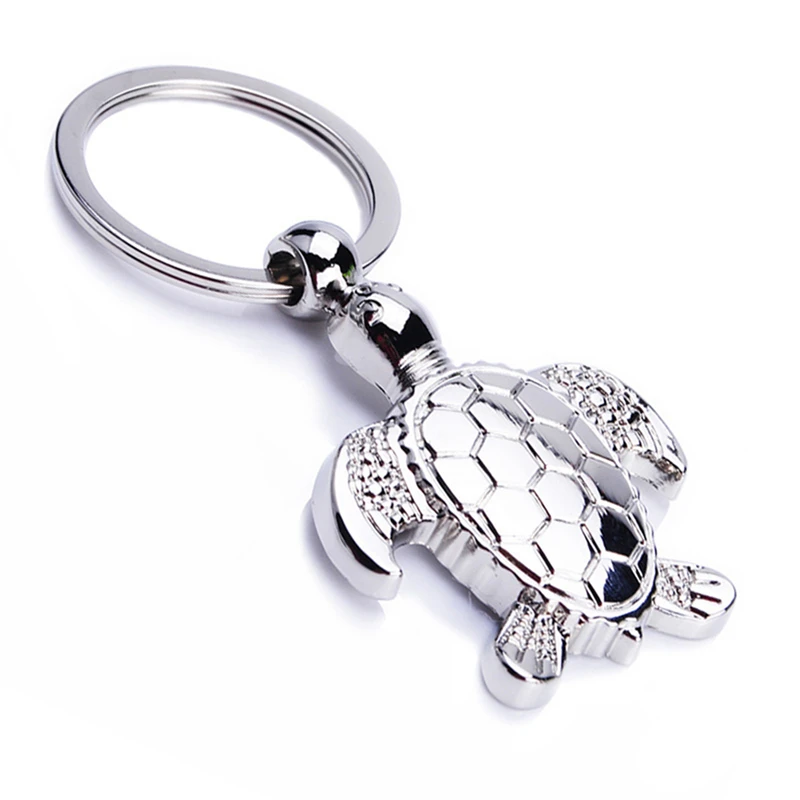 1Pcs Classic 3D Pendant Key Chain Creative Cute Sea Turtle Keyring
