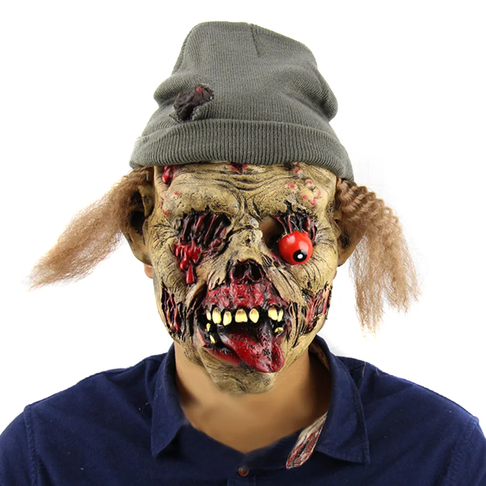

Halloween Zombie Tomb Keeper Scary Mask Latex Full Face Nausea Horror Evil Spirits Masks Ghost House Cosplay Props WXV Sale