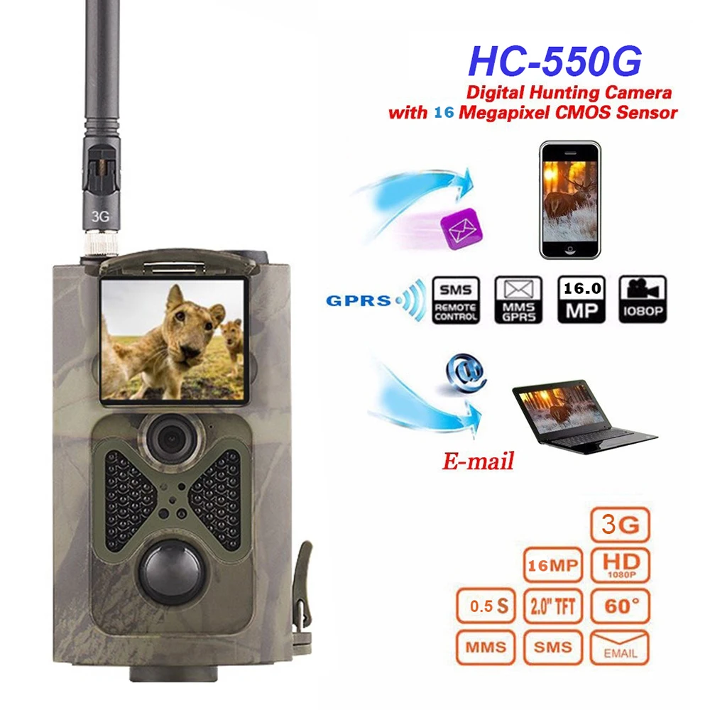 

HC550G 3G MMS SMS Trail camera 940nm infrared led night Vision hunting camera 0.5s trigger time wildlife camera photo trap scout