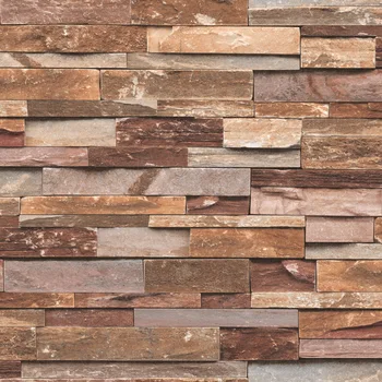 

Vintage Brick 3D Stone Mural Wallpaper Roll Grey Brick Wall Background for Living Room Pvc Vinyl Wall Paper Stereoscopic Look