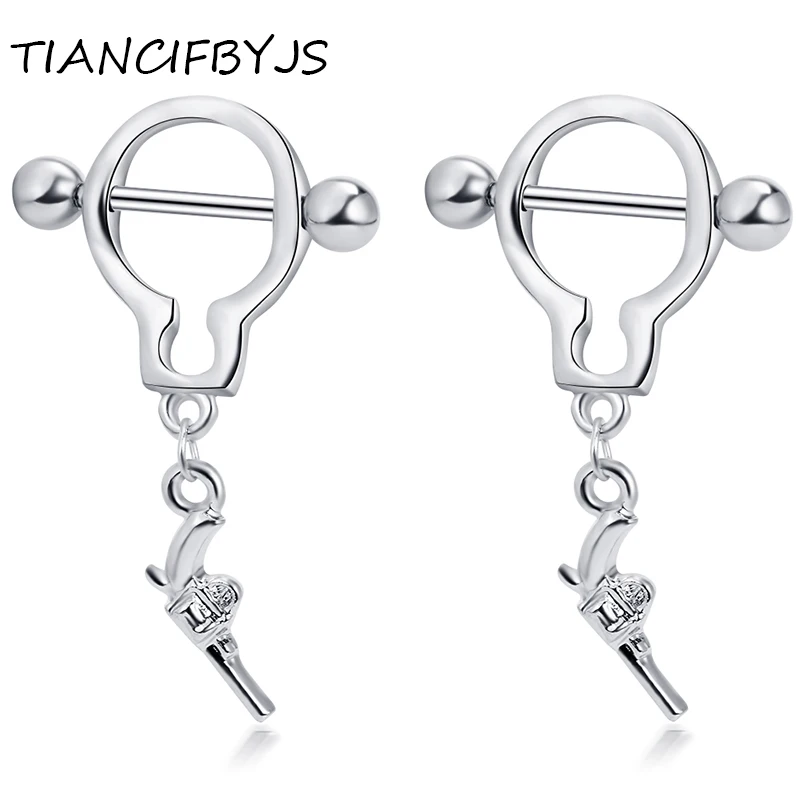 Covet Jewelry Safety Pin Nipple Ring//Ear 316L Surgical Steel
