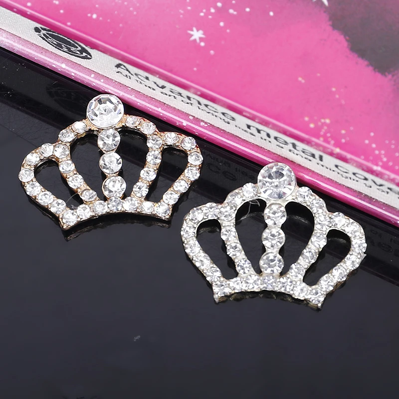 

2015New 50Pcs Imperial crown Rhinestone Buttons Embellishment button DIY accessories HZ163