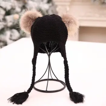 

Knit Beanie Hat Pom Beret Crochet Hemming Cap Newborn Baby Kid Boy Girl Warm