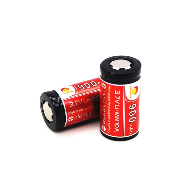 Mainifire IMR 18350 900mah 10A 3 7 V перезаряжаемый литий ионный аккумулятор с плоским верхом (1