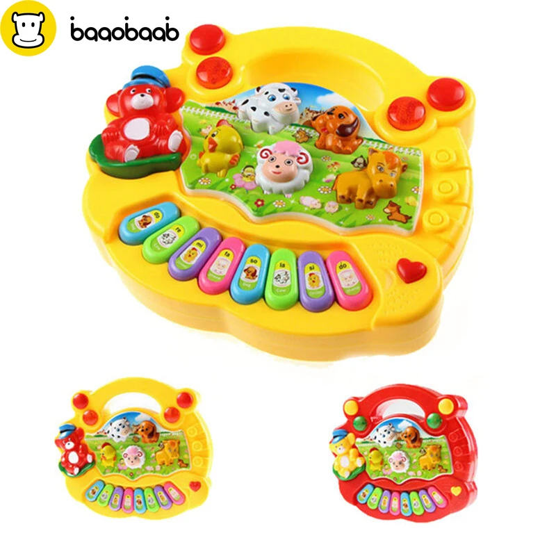 

BAAOBAAB Baby Kids Musical Educational Piano Animal Farm Developmental Music Toy Hot Selling Wholesale Retail Box Free Shipping