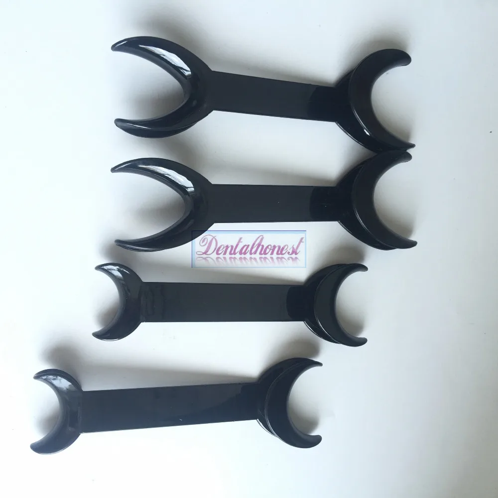 4 шт Черный стоматологический двуглавый Т-образный интраоральный щеки губы Ретрактор открывалка