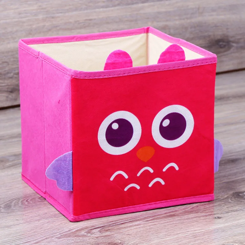 

New Foldable Non-Woven Kids' Toy Storage Bin Box-3D Cartoon Animal Children Toys Chest and Closet Organizer Sundries boxes