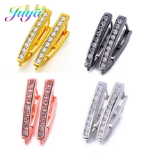 Juya DIY Earrings Material Gold/Silver Color Basic Fasteners Hoop Earring Hooks Accessories Fit Women Fashion Earrings Making