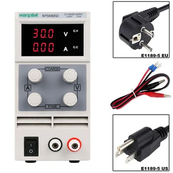 

WANPTEK KPS6405D Adjustable Mini DC Power Supply Output 0-64V/0-5A Manostat High Precision Double Display Switch Regulated Power