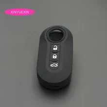 Xinyuexin Silicone Car Key Cover Case For Fiat 500 Grande Punto Flip Remote Key Case Cover Fob Jacket Car-styling With 3 Buttons цена Xinyuexin Silicone Car Key Cover Case For Fiat 500 Grande Punto Flip Remote Key Case Cover Fob Jacket Car-styling With 3 Buttons цены онлайн