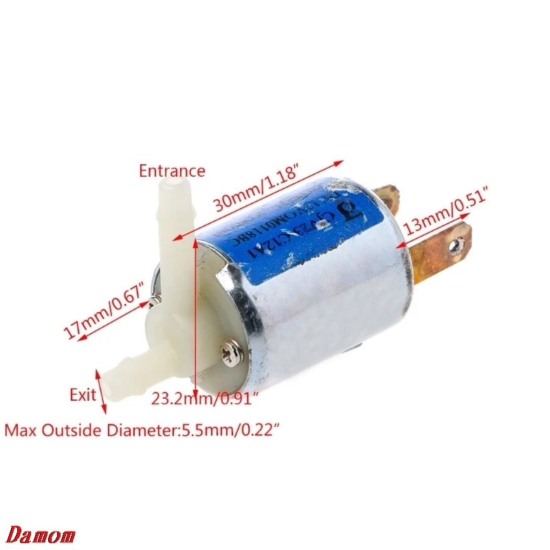 DC 12V Нормально закрытый Тип электронный Управление электромагнитный не рекомендуется воздушный клапан