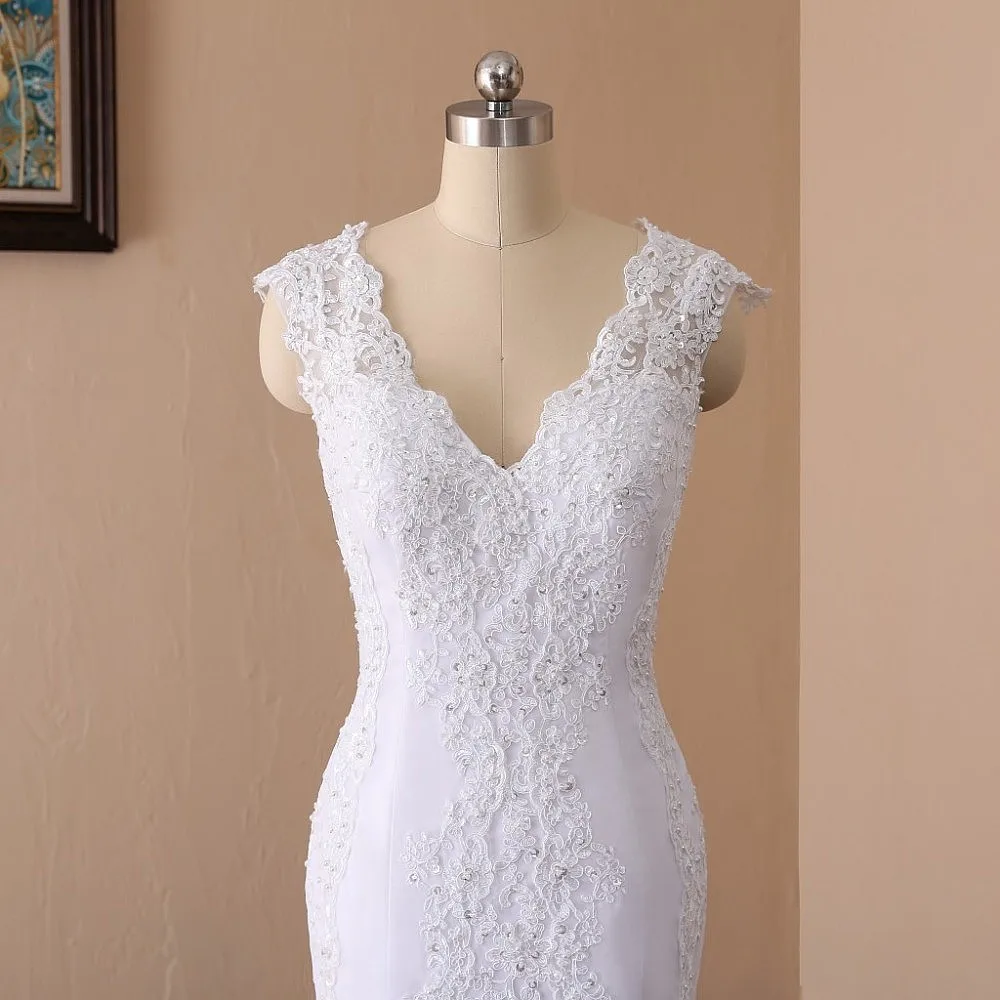 Robe-de-Mariee-V-Neck-Sexy-Back-Mermaid-Wedding-Dresses-Lace-Appliques-Beads-Hochzeitskleid (3)