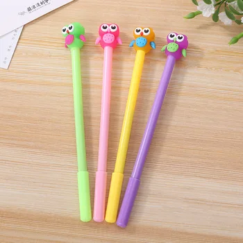 

36 pcs/lot Cartoon Owl gel pens Cute 0.5mm black ink neutral pen material escolar stationery school writing supplies