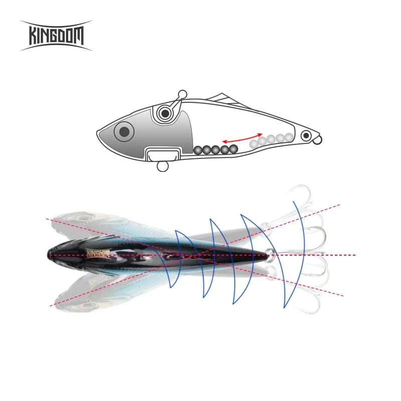 Царство погремушка Тонущая вибрационная рыболовная приманка 75 мм 60 мм Жесткая искусственная наживка VIB летняя или зимняя ледяная рыболовная приманка окунь Щука