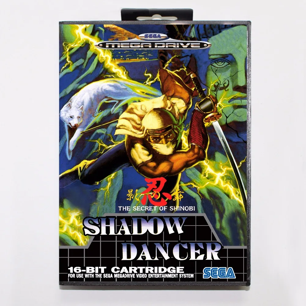 

Shadow Dancer The Secret of Shinobi Game Cartridge 16 bit MD Game Card With Retail Box For Sega Mega Drive For Genesis