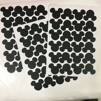 

24pcs/set 6*5cm Cartoon Mickey Mouse Head Shape Wall Stickers For Kids Baby Rooms Nursery Home Decor Wallpaper Vinyl Art Mural