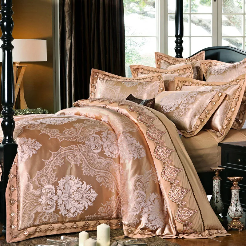 luxury jutecell satin jacquard silk bedding set cotton luxury jutecell satin jacquard silk bedding set cotton