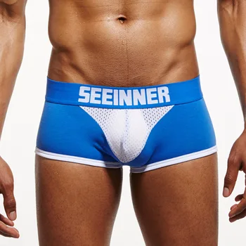 

20 Styles Seeinner Brand Cotton Man Boxer Sexy Gay Shorty Men Couple Underwear Breeches Male Underpants Pouch Boxer Trunks