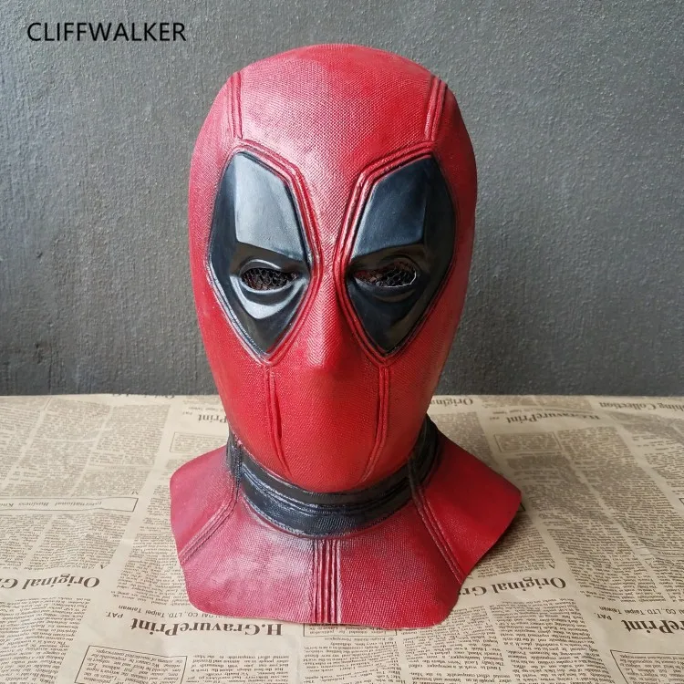 Movie Deluxe Adult Latex Deadpool Mask Cosplay Full Face Helmet Handmade | Тематическая одежда и униформа