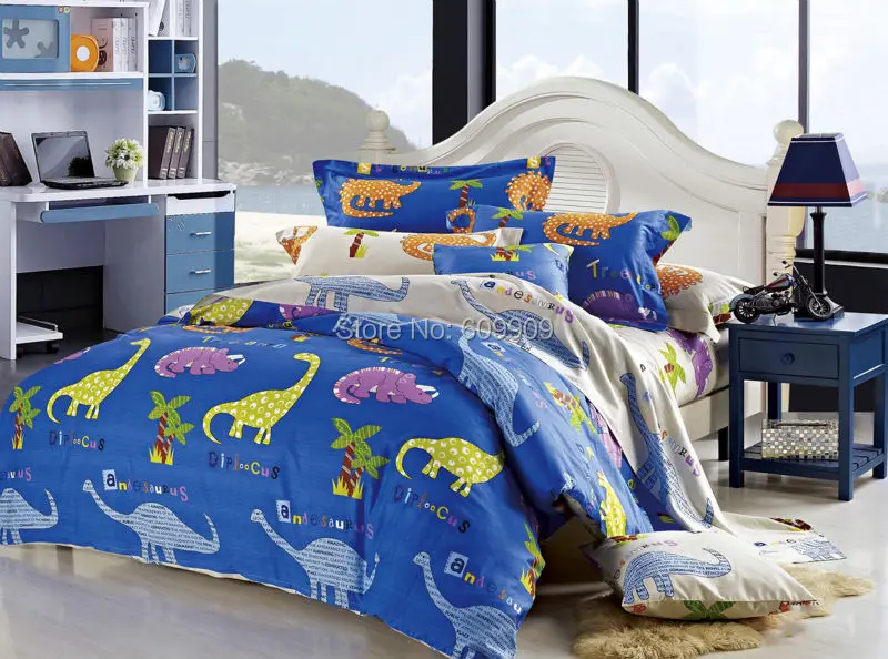 dinosaur bedding set boys girls kids bed set sheets duvet cover set single double king 2 or 3 pcs100 all cotton - Kids Sheets Boys dinosaur bedding set boys girls kids bed set sheets duvet cover set single double king 2 or 3 pcs100 all cotton - Kids Sheets Boys