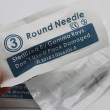 50 шт./лот иглы для перманентного макияжа 3 зубца иголки для бровей eyeline губ безопасная игла для свободы Цифровой Татуировки