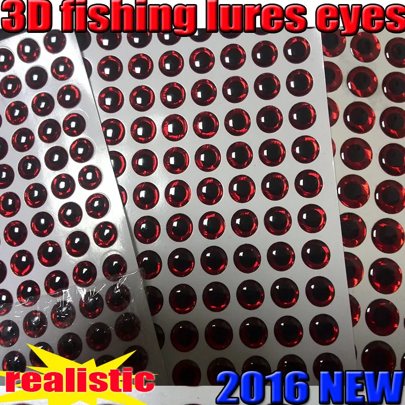 2015new 3D приманка для рыбной ловли глаза нахлыстом выберите размер: 4MM 5MM 6MM 7MM 8MM 9MM 16MM