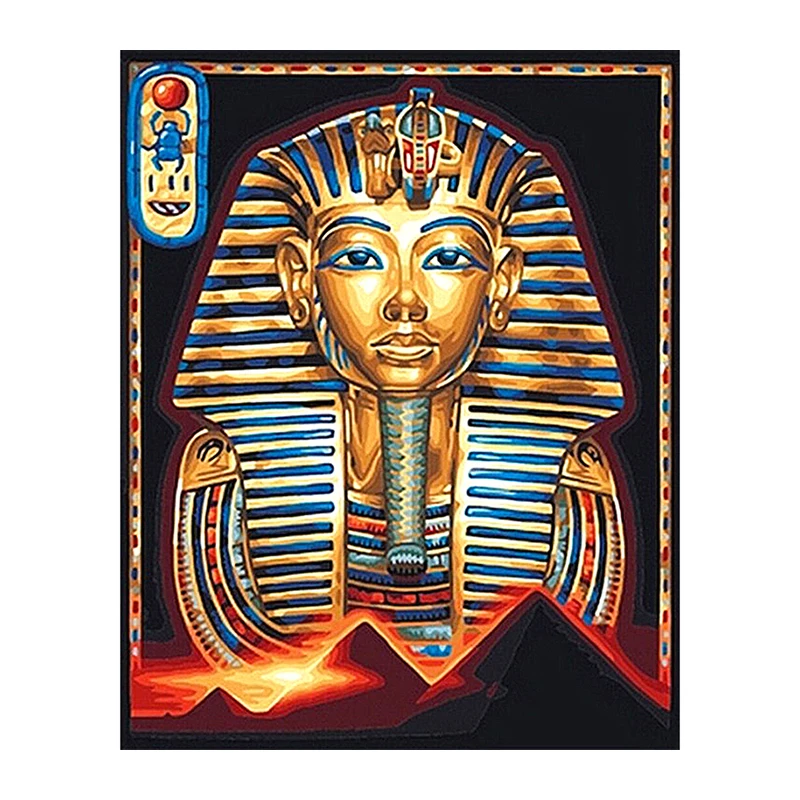Diamond 5D DIY Diamond Painting Egyptian Pharaoh 3D Embroidery Cross Stitch Mosaic Painting Decor