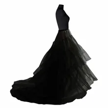 Белый черный длинный шлейф подъюбник для свадебного платья кринолин 3 Обручи Нижняя юбка saiote de noiva