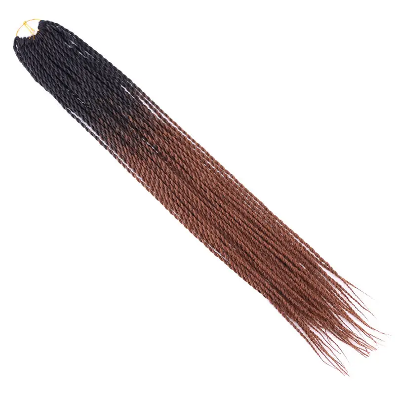 Angie 100 грамм/Упаковка 22 дюймов крючком косы Сенегальские вьющиеся волосы плетение 30 корней/упаковка синтетические волосы цвета Омбре для женщин - Цвет: #2