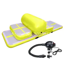 Free Shipping 6 Pieces (4 air track+1 roller+1 pump) Inflatable Tumbling Mat Airtrack Training Set For Home Use Sealed Air Track free shipping 6 pieces 4 mat 1 roller 1 pump inflatable home gym equipment air track training set air gym mat for home edition