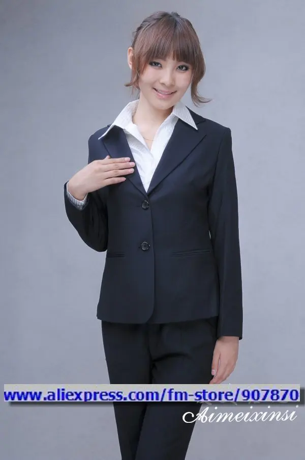 Black Woman suit uniforms womens uniform ladies uniforms