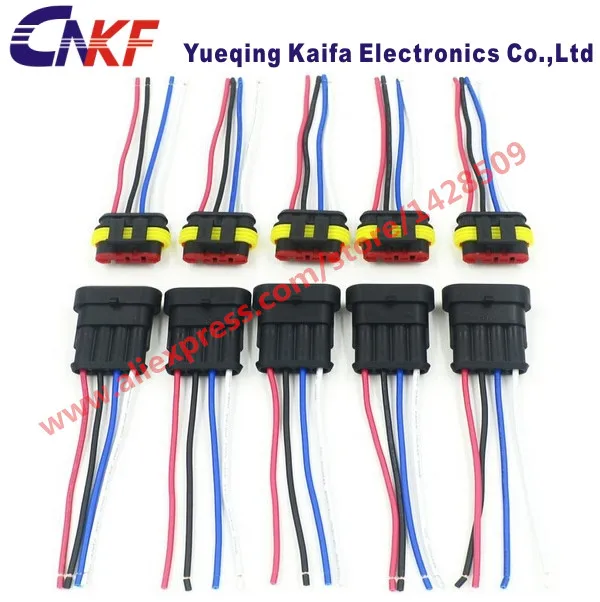 1 Set 1.5 Series 4 Pin Waterproof Electrical automotive wiring