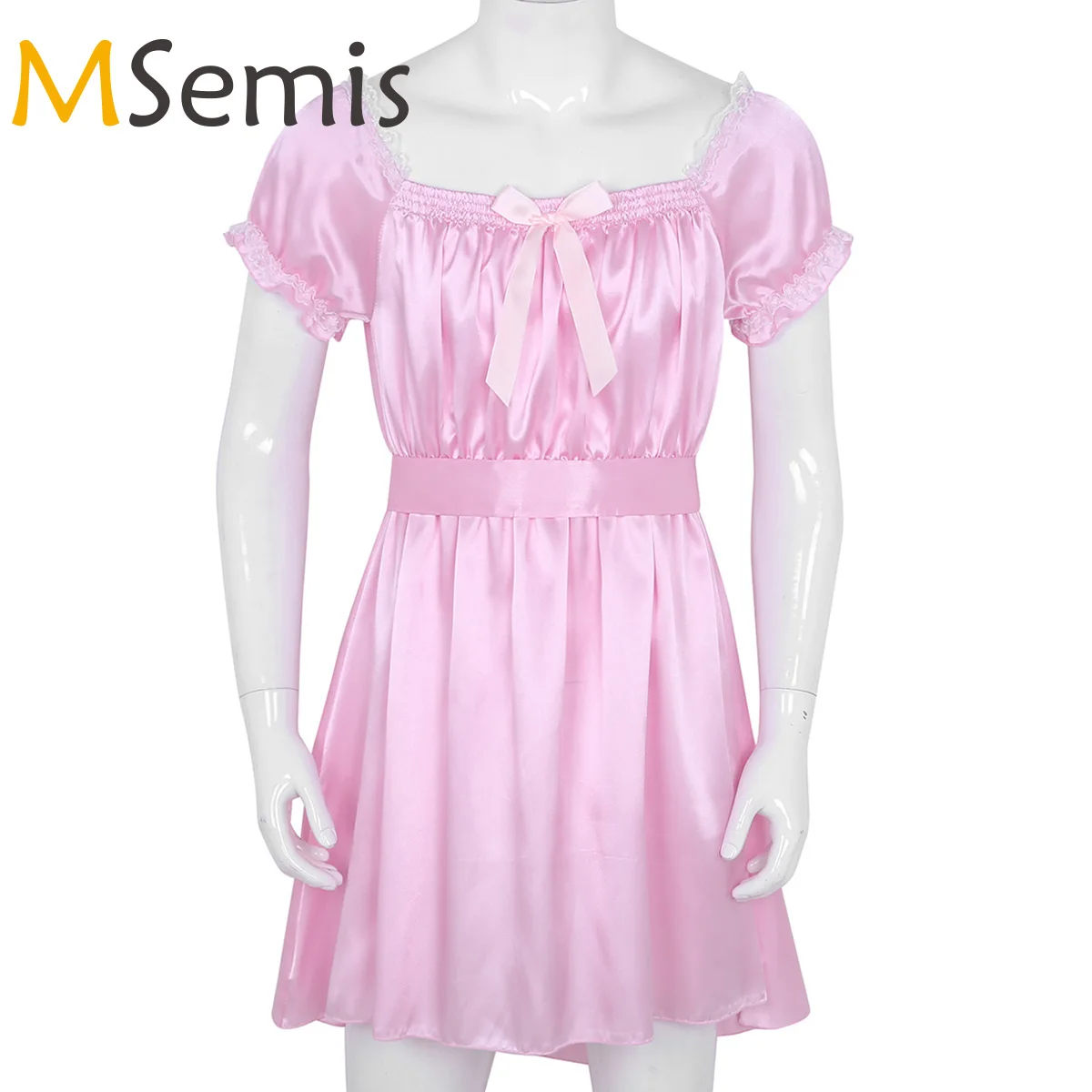 Мужское нижнее белье Sissy блестящий мягкий атласный высокий низкий Crossdress с поясом
