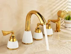 Бесплатная доставка золото ванной смеситель для ванны квадратный душ hotel Золотой Латунь Смеситель с латунь керамический Ручной душ bf999