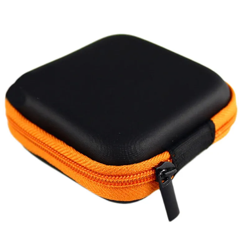 Горячая 5 цветов модные кошельки из искусственной кожи на молнии защитный чехол Универсальные чехлы на молнии сумка для наушников Мягкая коробка sac основной - Цвет: Orange