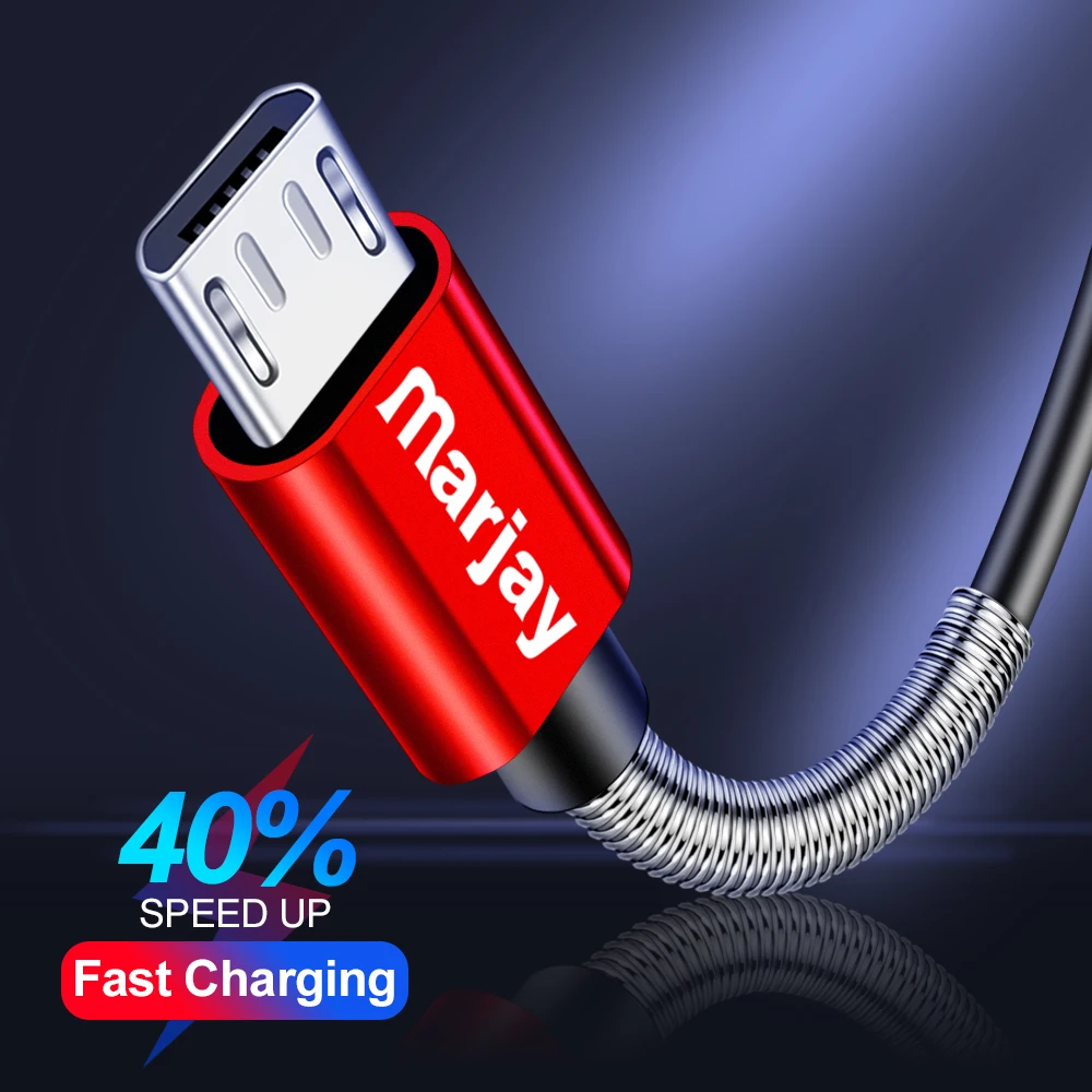 Marjay микро пружинный usb-кабель для samsung Galaxy A9 Pro кабели для мобильных телефонов Xiaomi Redmi USB кабель Зарядное устройство Шнур для huawei