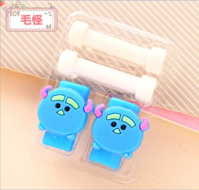 Mignon de Bande Dessinee кабель защитный кабель USB кабель Enrouleur Pour IPhone 5 5S 6 6 s 7 7 s plus Кабель протегер точка dev - Цвет: cable winder