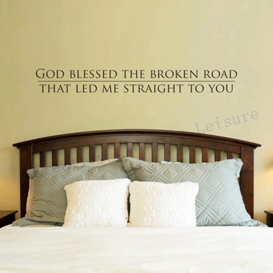 

Free shipping God blessed wall stickers bedroom decor , Religious wall decal sticker - God Led Me Straight to You
