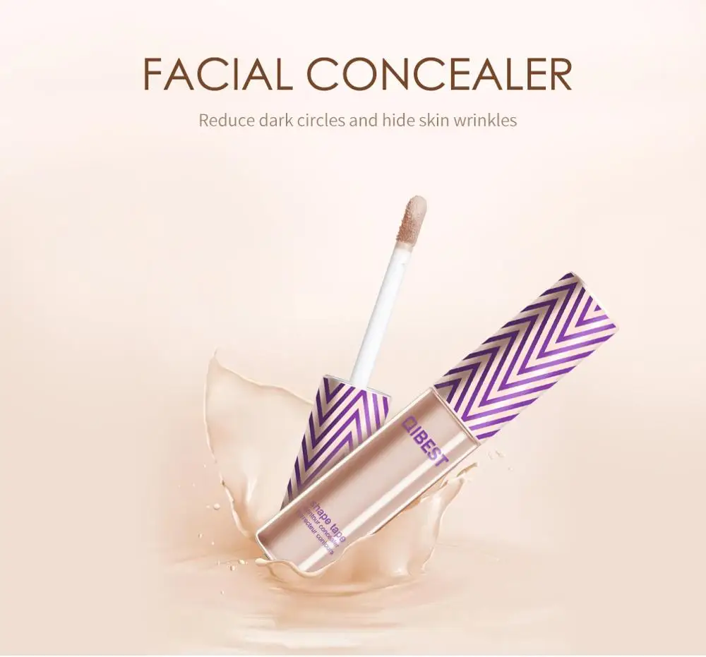 

QIBEST Concealer Waterproof Make Up Long Lasting Face Contouring Pore Acne Full Cover Liquid Concealer Makeup Beauty Cosmetics