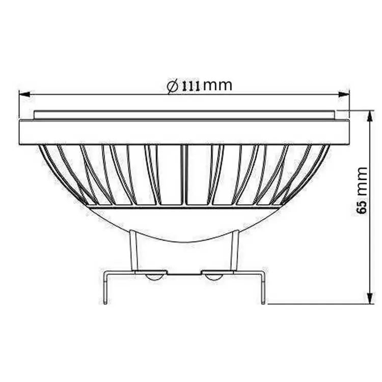 Holofote de led ar111 g53 gu10, lâmpada