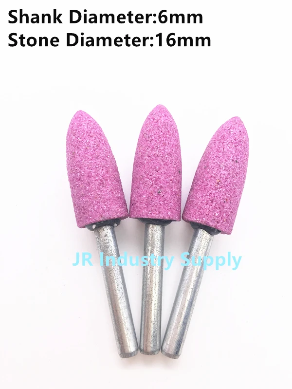 10pcs 6*16mm Tip Abrasive Mounted Stone For Dremel Rotary tools