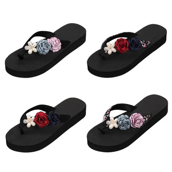 

Summer Women Flip-Flop Sandal Flowers Lady Beach Casual Shoes Girl Thong Flip Flop MSJ99