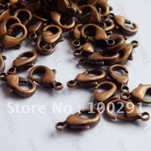 500 шт 16 мм антикварные медные ювелирные изделия коготь Лобстер из ожерелья с застежкой и браслета крючки