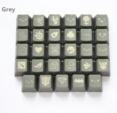 11 видов цветов 29 гравировальная графика DIY PBT keycaps OEM R4 cherry MX Переключатель механическая клавиатура keycap купить один получить один бесплатно - Цвет: Grey