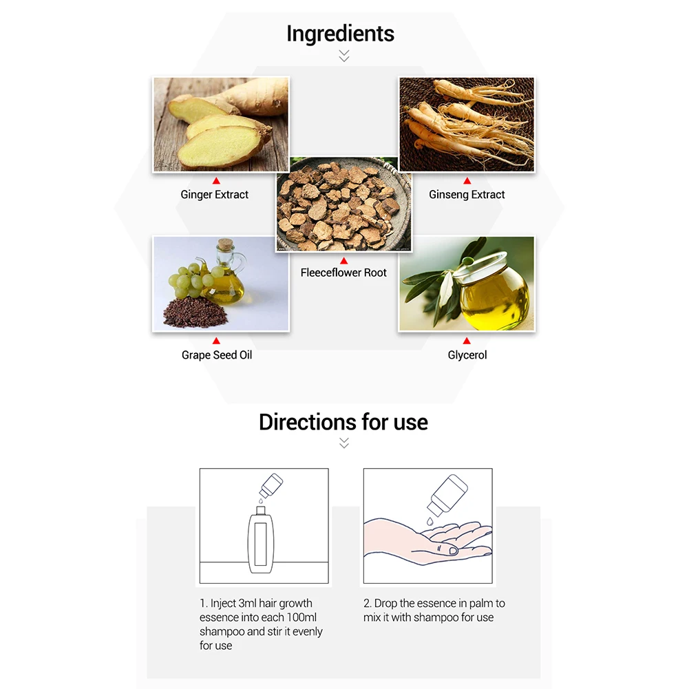Имбирь роста волос спрей 20 мл расти восстановление хлеб масло Сыворотка для мужчин и женщин против выпадения волос предотвратить облысение