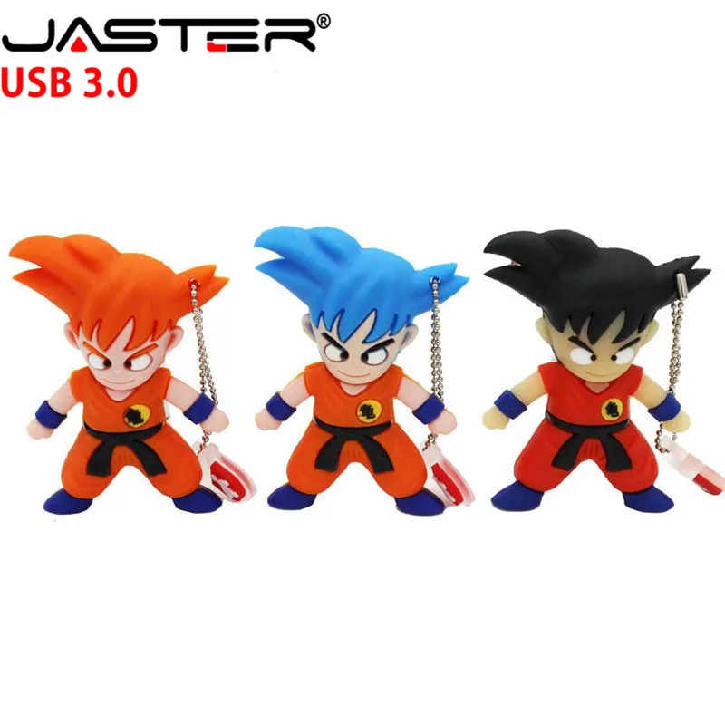 JASTER goku модель флешки 4 Гб 64 ГБ 16 ГБ 32 ГБ мультфильм Dragon Ball usb флеш-накопитель usb 3,0 Милый U диск Брелок карта памяти подарок