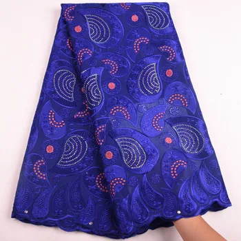

High Quality Swiss Voile Lace In Switzerland Latest African Dry Lace Fabric Stoned Swiss Cotton Lace Fabric For Nigeria SewF1217