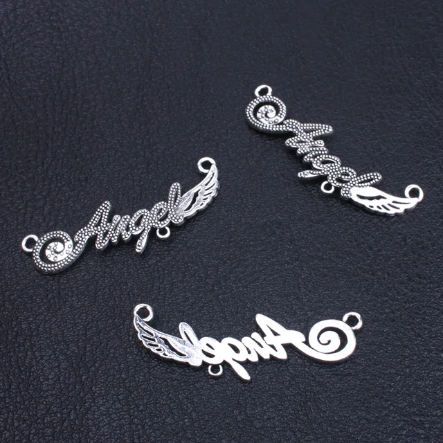 10pcs Tibetan Silver Angel Wing Connector Metal Finding Accessories 10pcs Tibetan Silver Angel Wing Connector Metal Finding Accessories For Jewelry Making Bracelets Necklace Maker Charm
