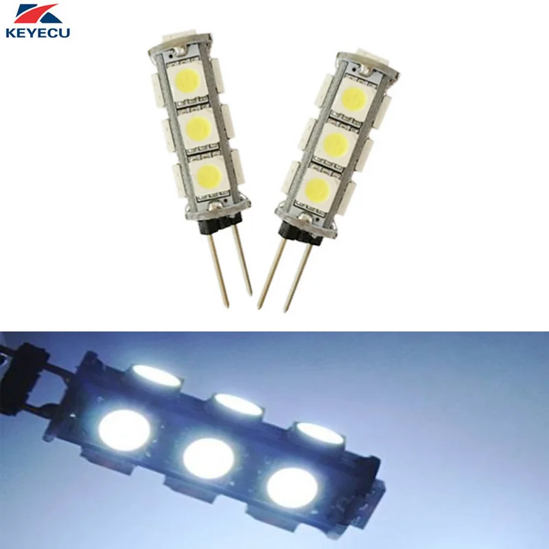KEYECU 2X12 В белый G4 13SMD 5050 светодиодный двухконтактный RV судовая лодка Кемпер